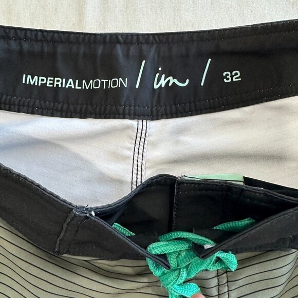 Imperial Motion Mint Green & Black Swim Trunks Shorts - Picture 6 of 7